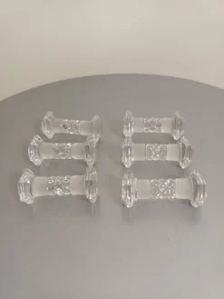 Baccarat : 6 Portes couverts - Reposes couteaux Anciens - Modèle Diamants