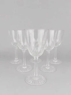Baccarat, service Epron, suite de 6 verres à vin blanc taille 4