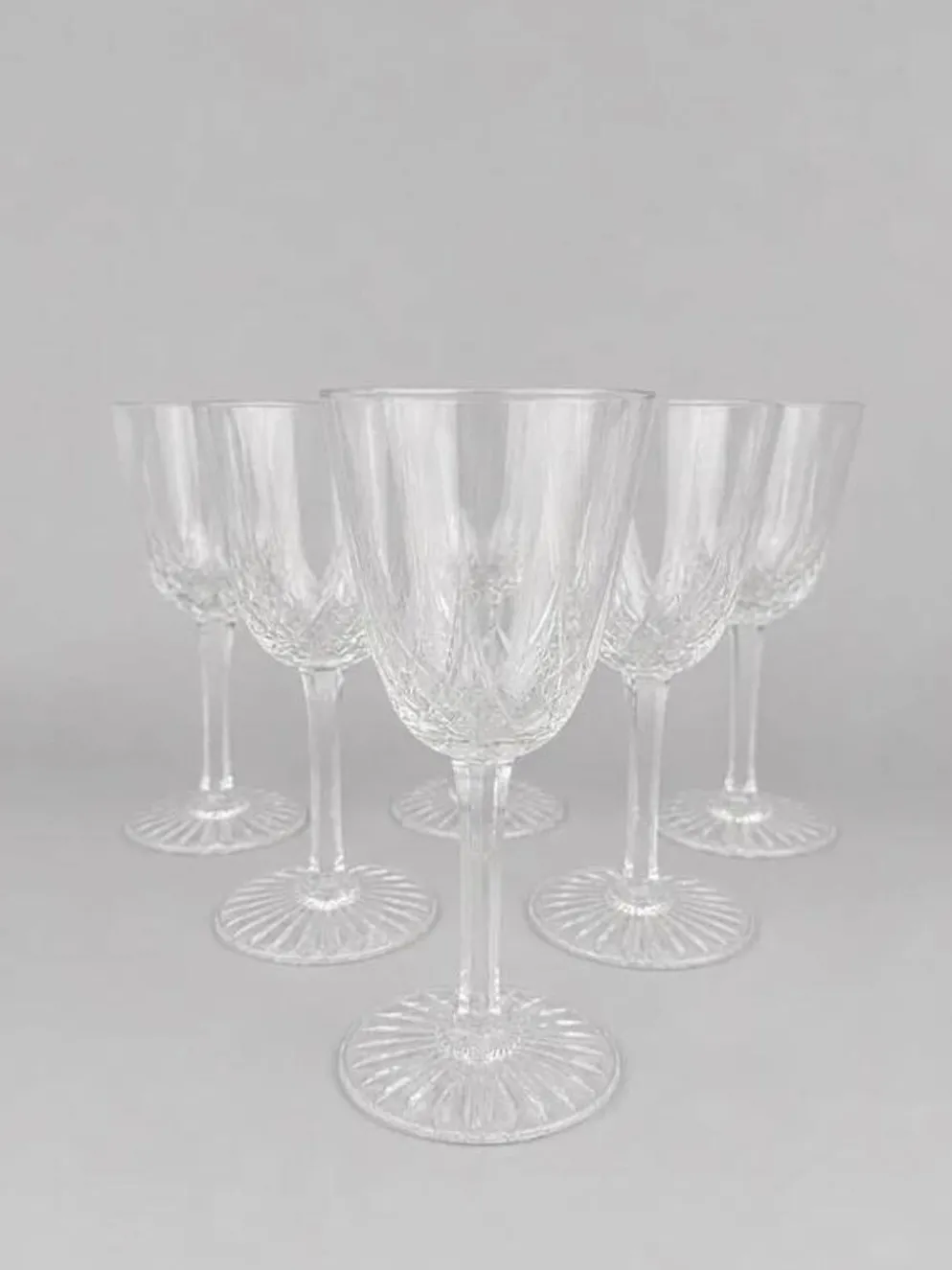 Baccarat, service Epron, suite de 6 verres à vin blanc taille 4