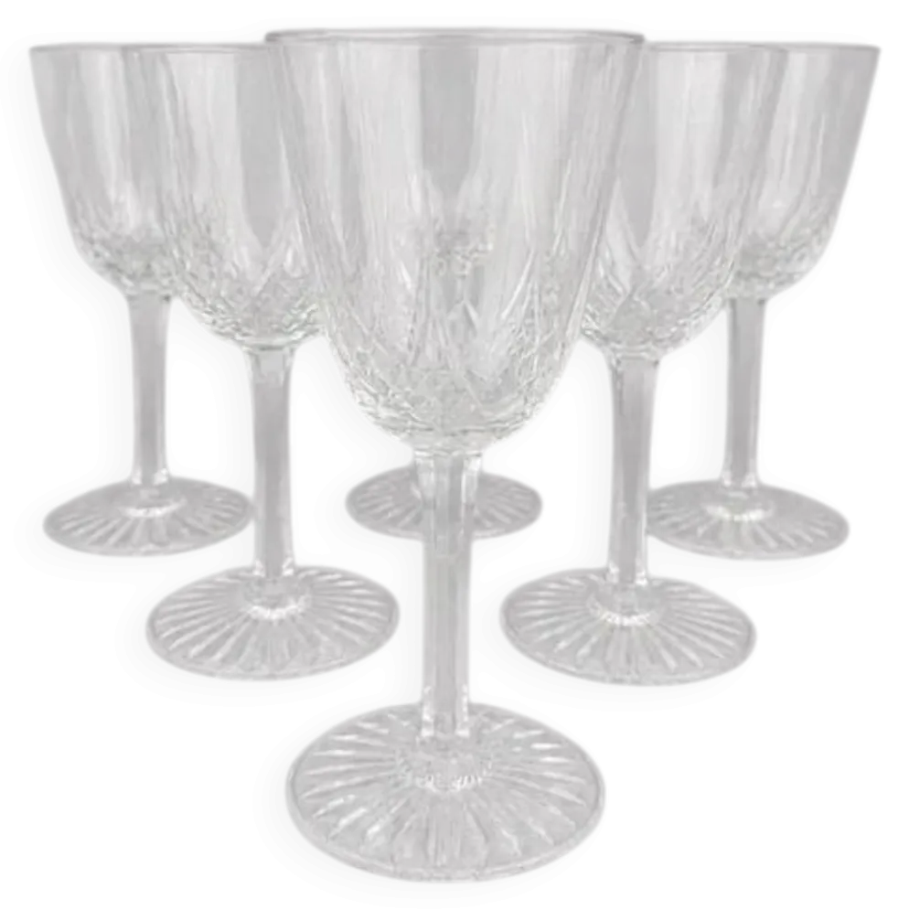 Baccarat, service Epron, suite de 6 verres à vin blanc taille 4