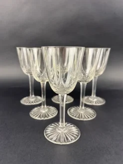 Baccarat, service Epron, suite de 6 verres à vin blanc taille 4