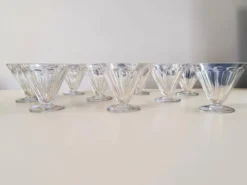 Baccarat - 9 verres à vin en cristal modèle REX vers 1920/30 Art déco