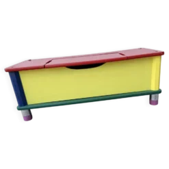 Banc-coffre années 80 Pierre Sala crayons