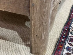 Banc coffre du 18ème en chêne brut - L=1m32, P=65cm, H=62cm.