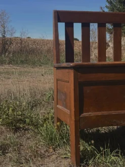 Banc coffre en bois massif