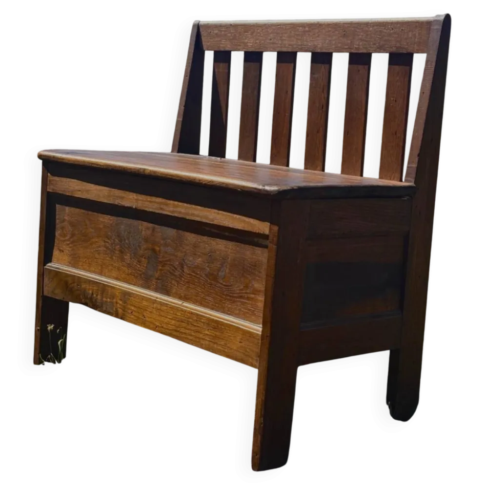 Banc coffre en bois massif