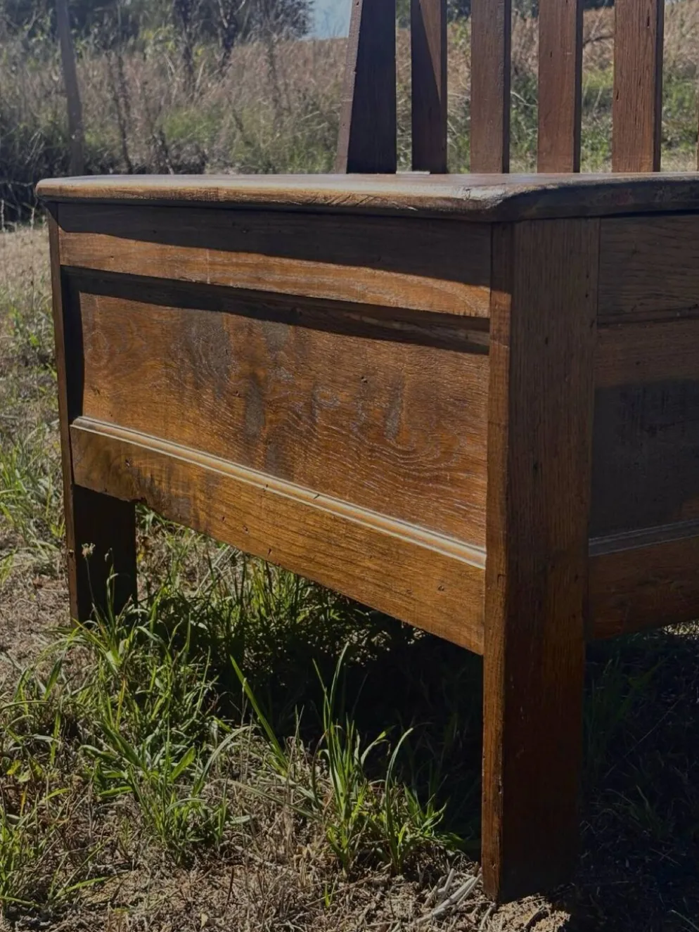 Banc coffre en bois massif