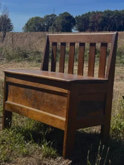 Banc coffre en bois massif
