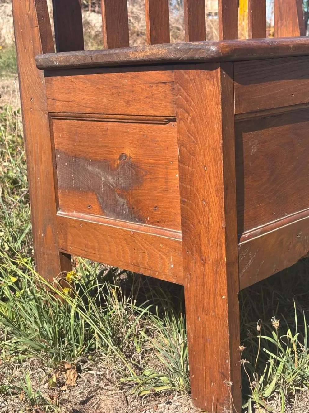Banc coffre en bois massif