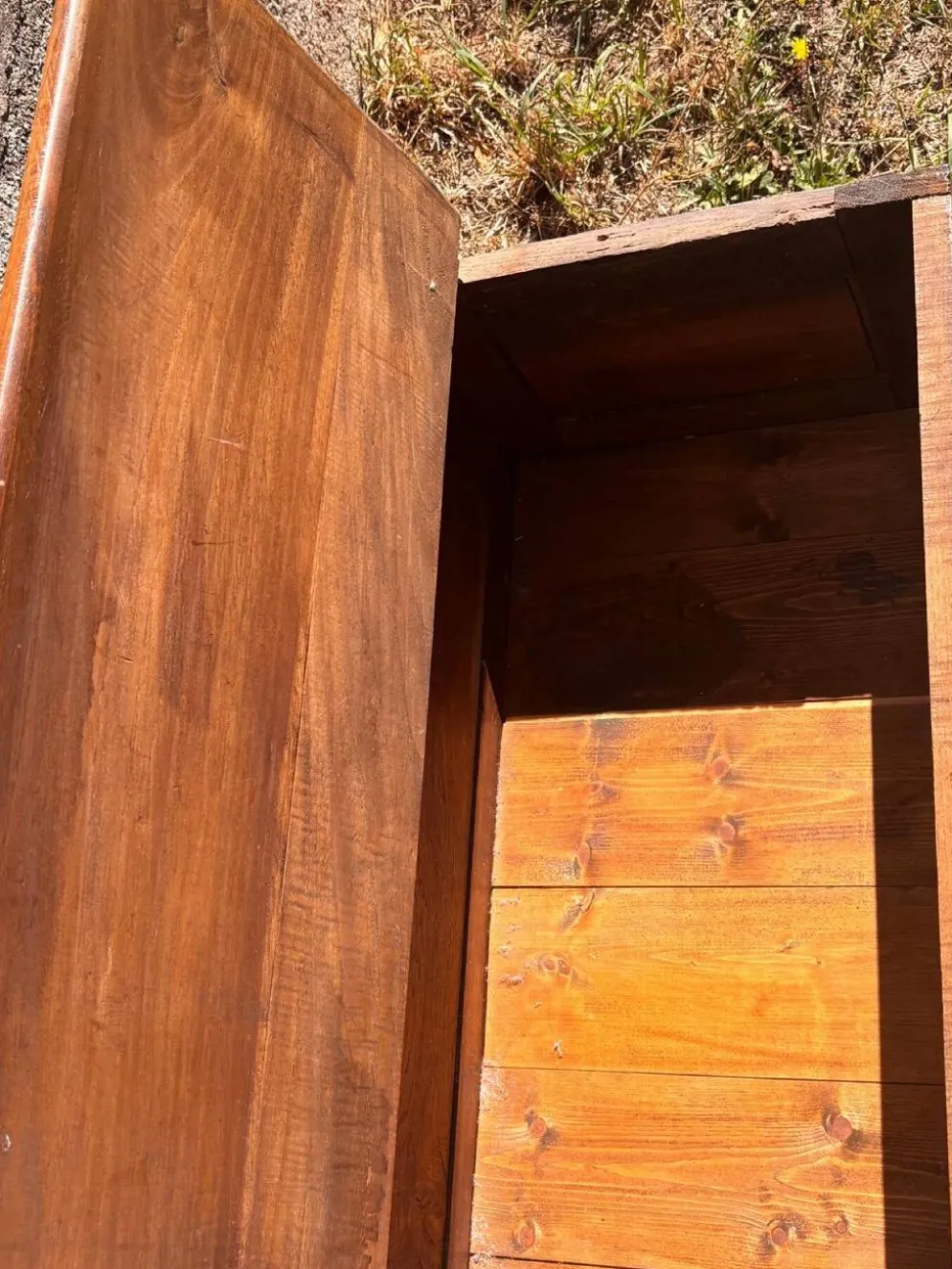Banc coffre en bois massif