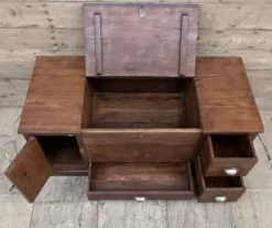 banc - coffre en teck birman