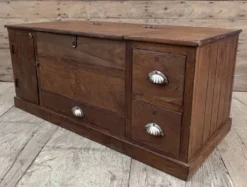banc - coffre en teck birman