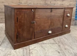 banc - coffre en teck birman