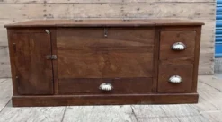 banc - coffre en teck birman