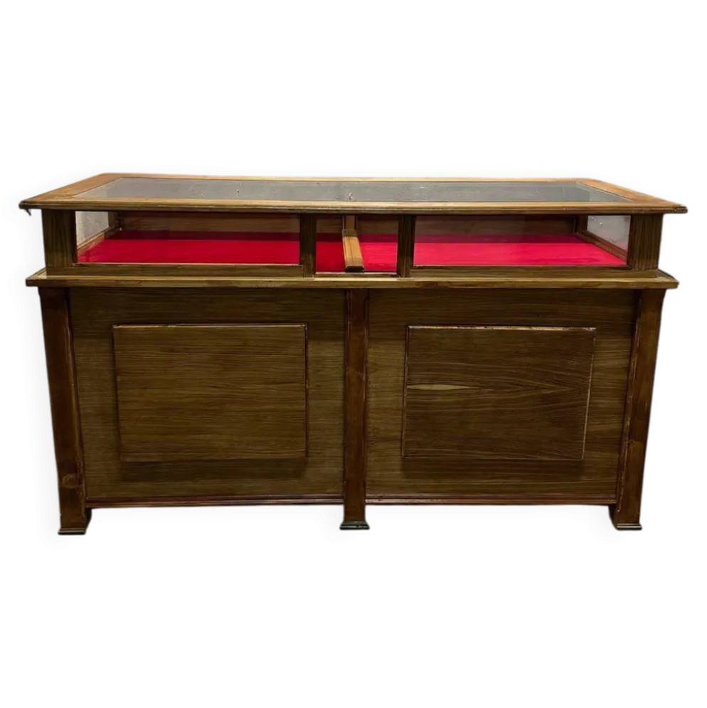 Banc d'exposition en rovere.
