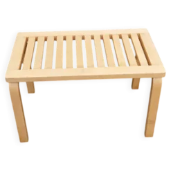 Banc en bois de bouleau par Alvar Aalto édition Artek, 80s