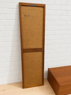 Banc et miroir en teck par Kai Kristiansen pour Aksel Kjersgaard, années 1960.