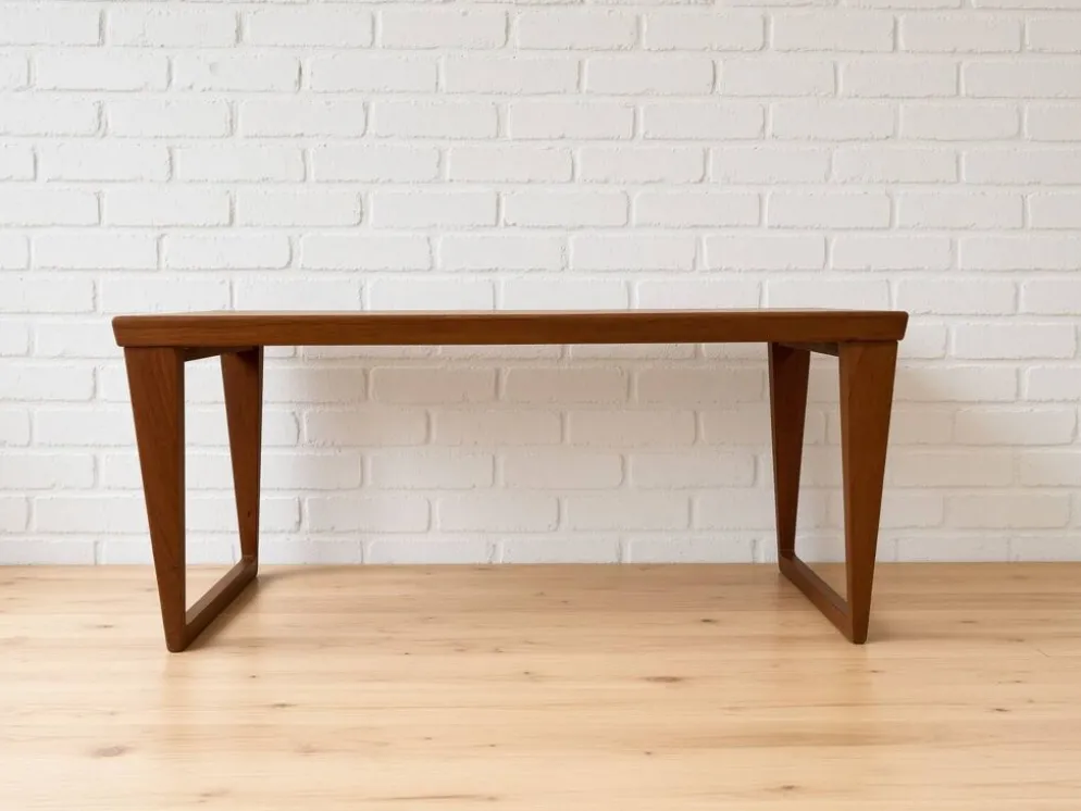 Banc et miroir en teck par Kai Kristiansen pour Aksel Kjersgaard, années 1960.