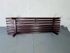 Banc table basse en lattes de wengé en bois moderniste du milieu du siècle par Gijs Bakker pour Castelijn, années 1970.