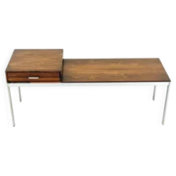 Banc TV stéréo vintage rétro Gillis Lundgren Ikea en palissandre danois des années 70