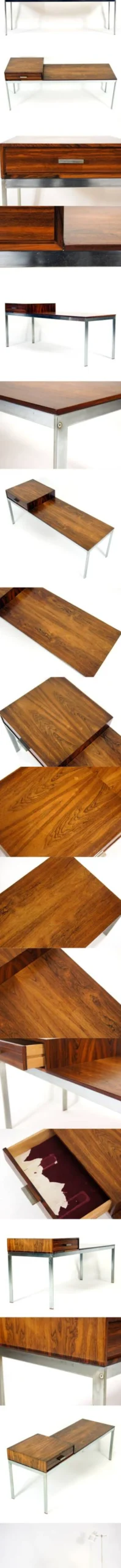 Banc TV stéréo vintage rétro Gillis Lundgren Ikea en palissandre danois des années 70
