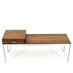 Banc TV stéréo vintage rétro Gillis Lundgren Ikea en palissandre danois des années 70