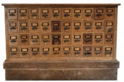 Banque d’épicier ancienne double face – 80 tiroirs –