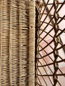 Banquette coffre osier
