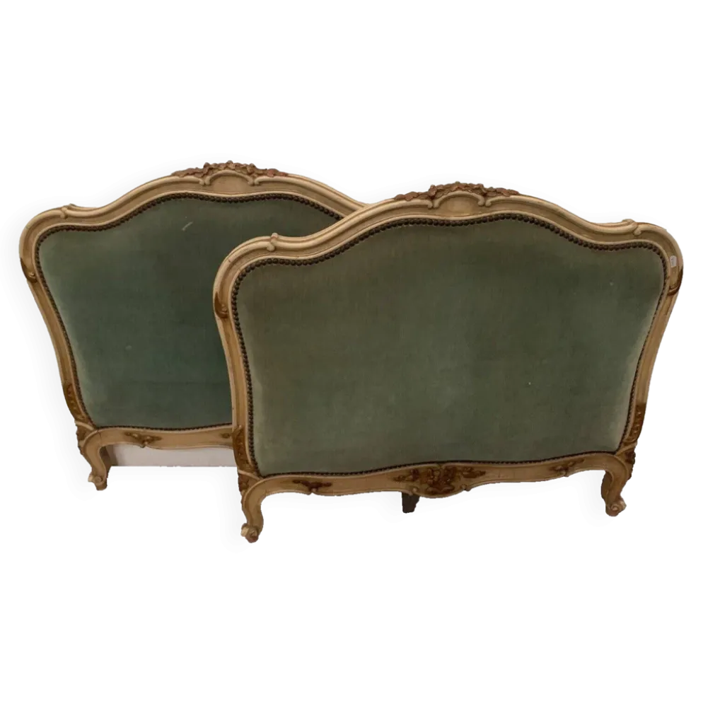 Banquette lit de repos en bois laqué et doré XX siècle