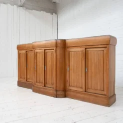 Bar Art Déco français vintage en noyer et marbre, 1920