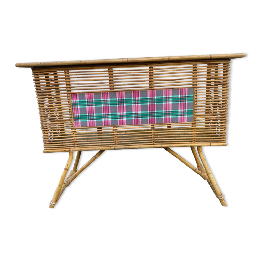 Bar bambou rotin vintage