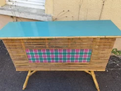 Bar bambou rotin vintage