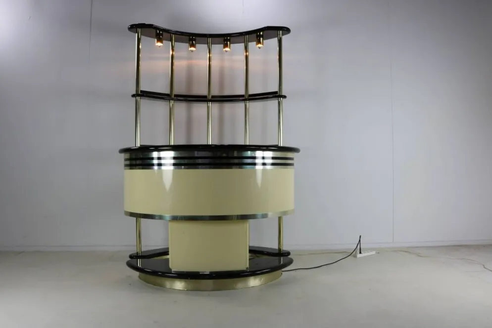 Bar bar par Harvey Guzzini pour Stilglass Donati, années 70