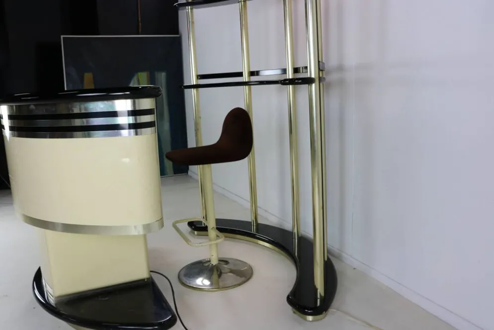 Bar bar par Harvey Guzzini pour Stilglass Donati, années 70