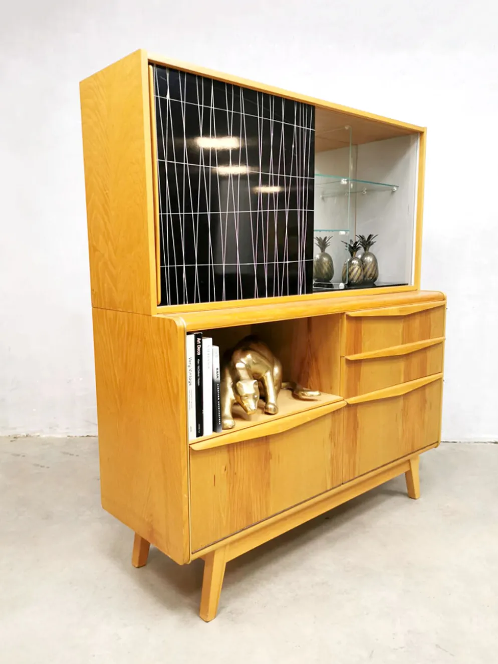 Bar cocktail vintage de design tchèque par Bohumil Landsman pour Jitona