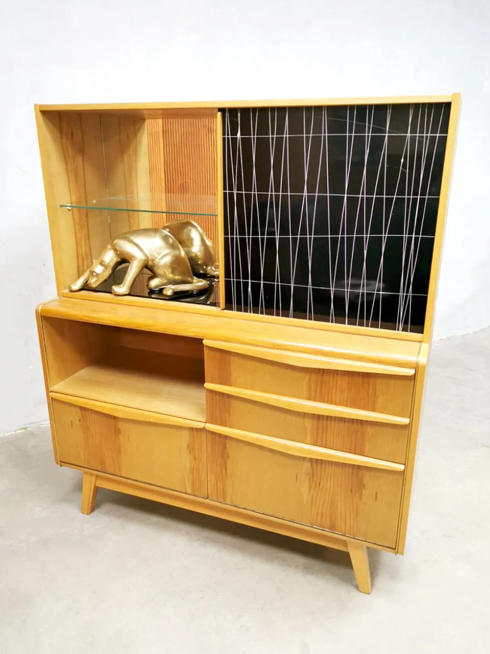 Bar cocktail vintage de design tchèque par Bohumil Landsman pour Jitona