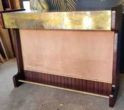 Bar comptoir Palissandre et Laiton vintage 1960