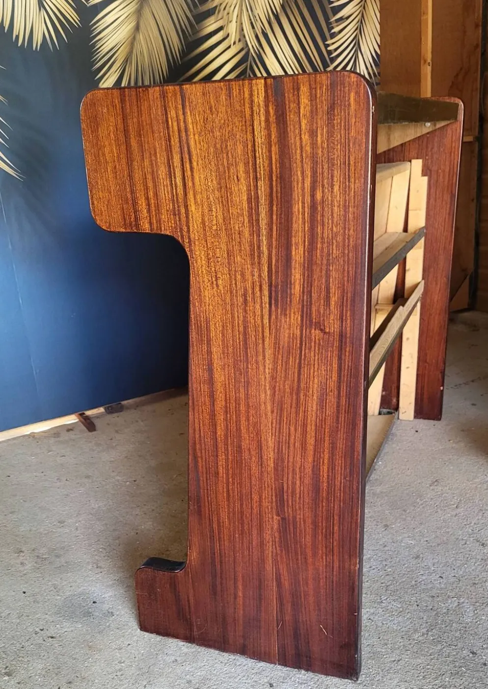 Bar comptoir Palissandre et Laiton vintage 1960