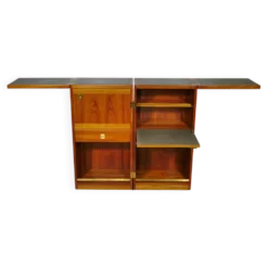 Bar de capitaine en teck du milieu du siècle par Reno Wahl Iversen pour Skovby, années 1960.