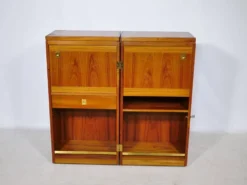 Bar de capitaine en teck du milieu du siècle par Reno Wahl Iversen pour Skovby, années 1960.