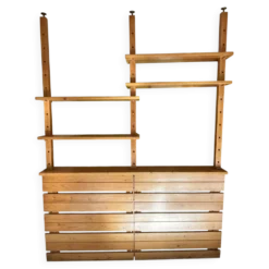 Bar de cuisine vintage en bois massif