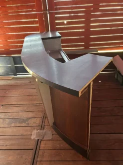 Bar des années 50 en chêne et Formica