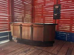 Bar des années 50 en chêne et Formica