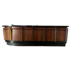 Bar des années 50 en chêne et Formica
