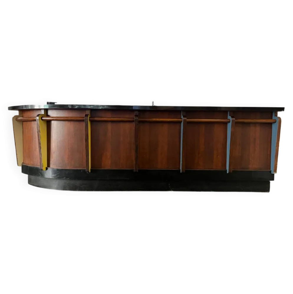 Bar des années 50 en chêne et Formica