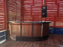 Bar des années 50 en chêne et Formica