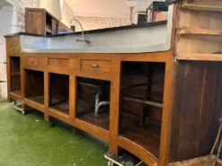 Bar des années 50 en chêne et Formica