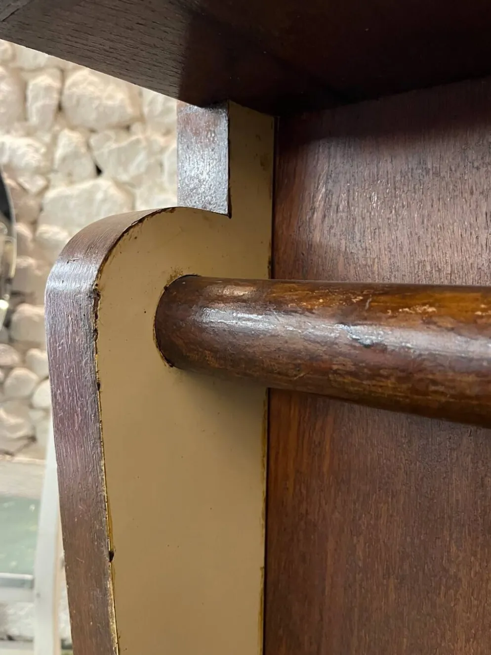 Bar des années 50 en chêne et Formica