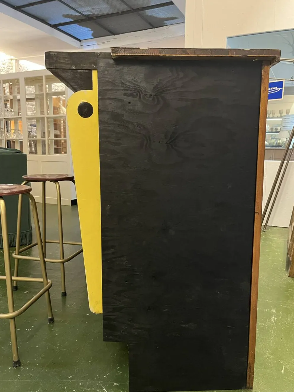 Bar des années 50 en chêne et Formica