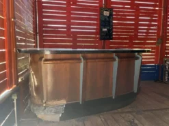 Bar des années 50 en chêne et Formica